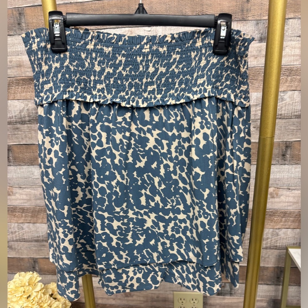 Rails Turquoise & White Abstract Print Skirt XL - Picture 2 of 3